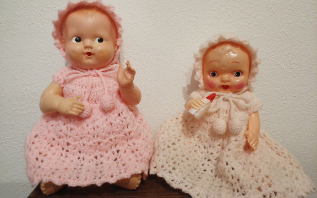 正規品人気昭和20年代【桃色オールインワンベビー」セルロイド人形 抱き人形、ベビー人形